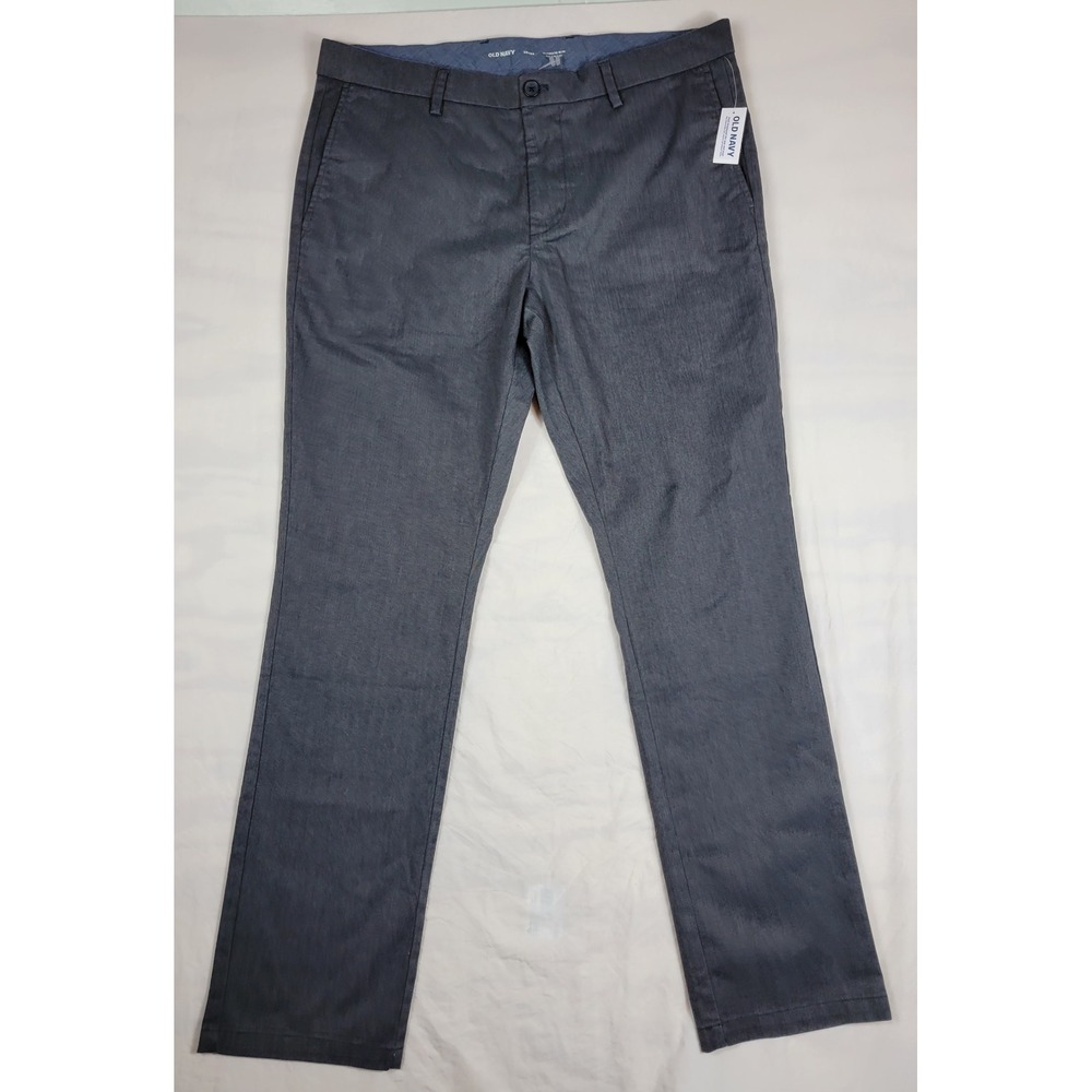Old Navy Mens Ultimate Slim Built-In Flex Chino Pants Dark Grey 36x31 553234-001